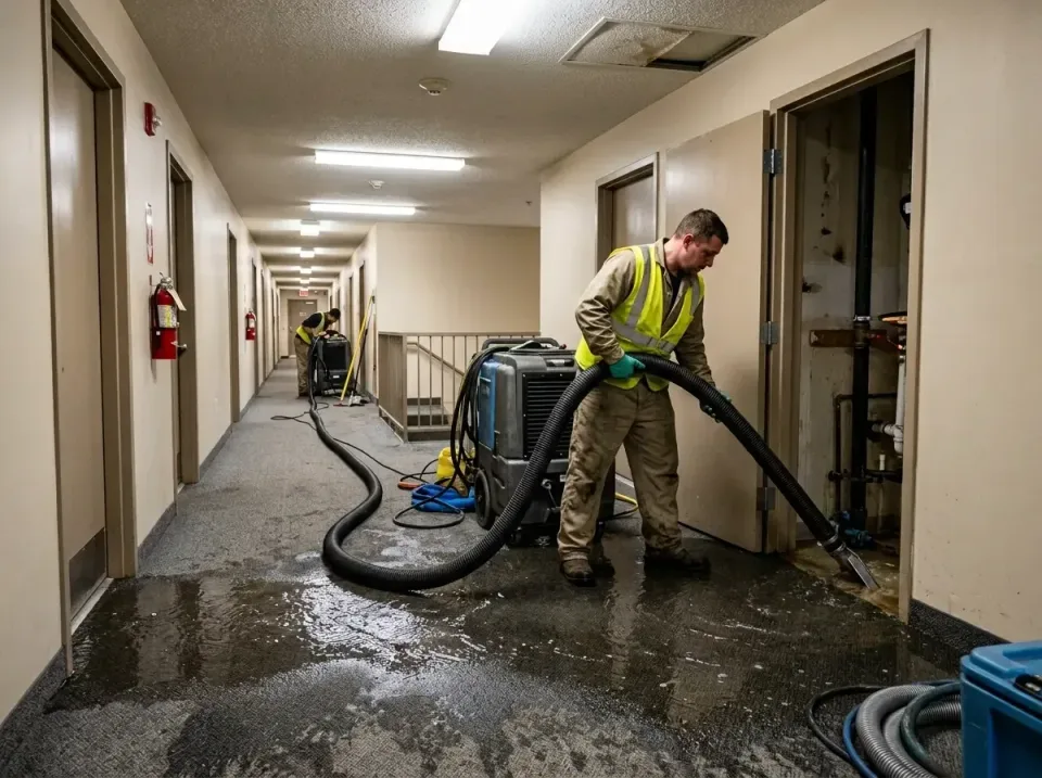 multi-unit-apartment-hallway-f-005 — frequently asked questions, Emergency Burst Pipe Water Extraction & Removal in Hawarden…